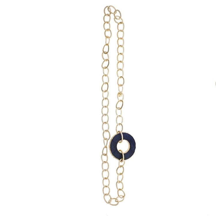 LONG LINED DONUT CHAIN NECKLACE