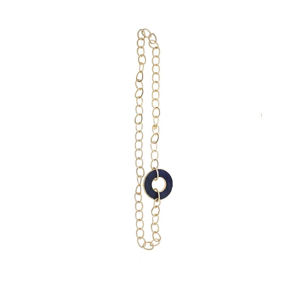 LONG LINED DONUT CHAIN NECKLACE