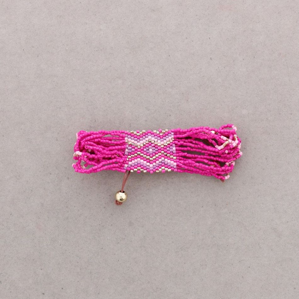 PULSERA ÉTNICA MACRAMÉ ABALORIOS