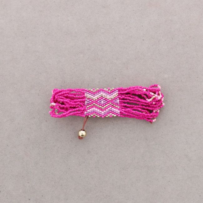 PULSERA ÉTNICA MACRAMÉ ABALORIOS