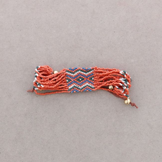 PULSERA ÉTNICA MACRAMÉ ABALORIOS