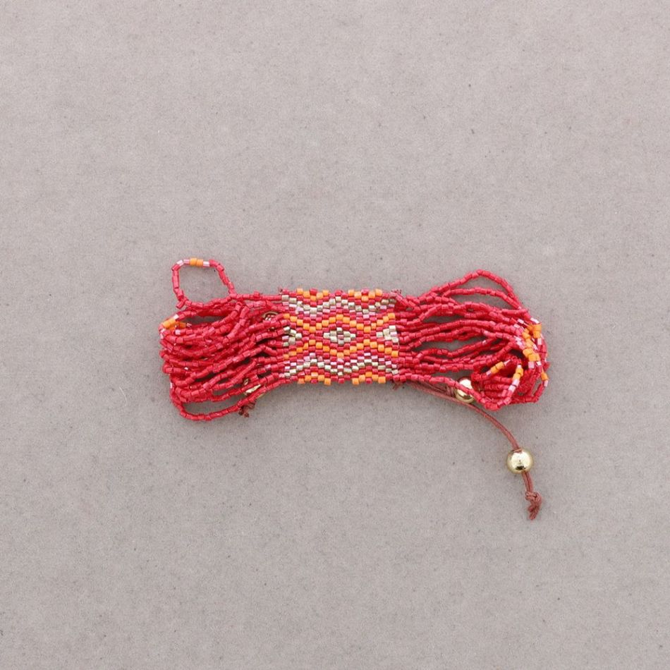 PULSERA ÉTNICA MACRAMÉ ABALORIOS