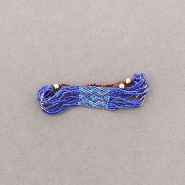PULSERA ÉTNICA MACRAMÉ ABALORIOS