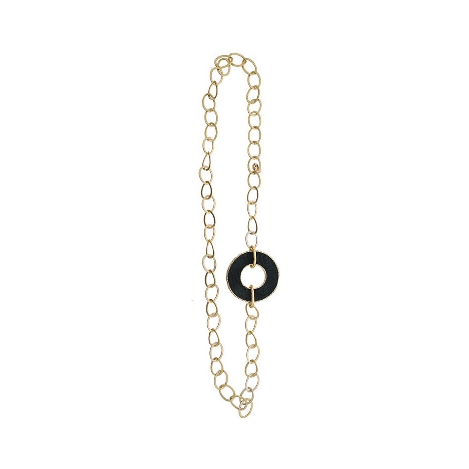 LONG LINED DONUT CHAIN NECKLACE
