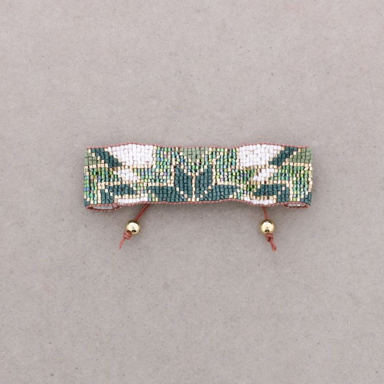 PULSERA ÉTNICA MACRAMÉ ABALORIOS