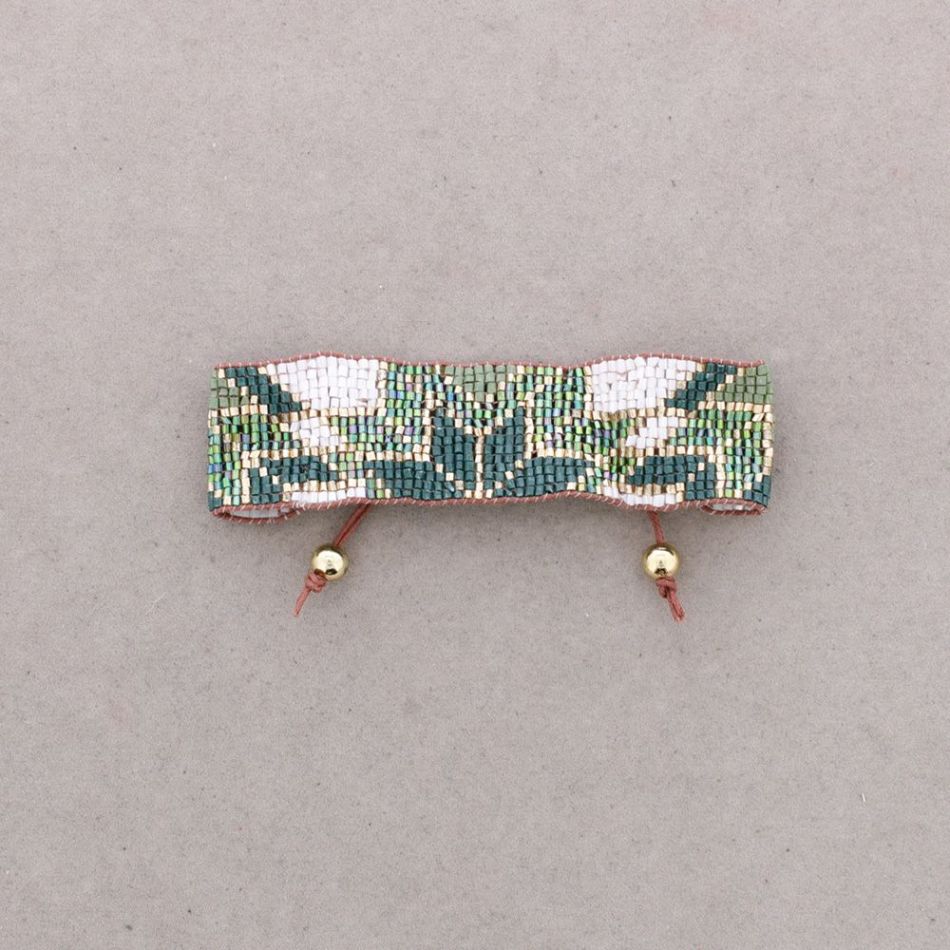 PULSERA ÉTNICA MACRAMÉ ABALORIOS