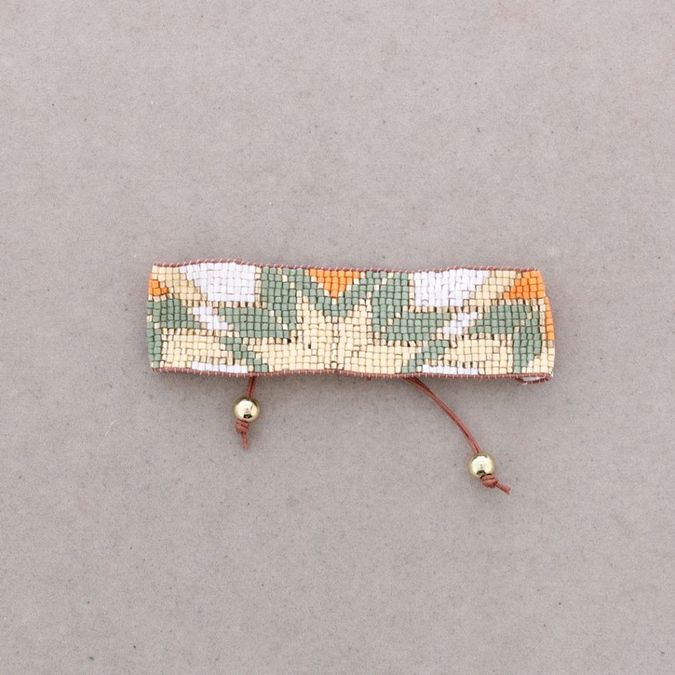 PULSERA ÉTNICA MACRAMÉ ABALORIOS