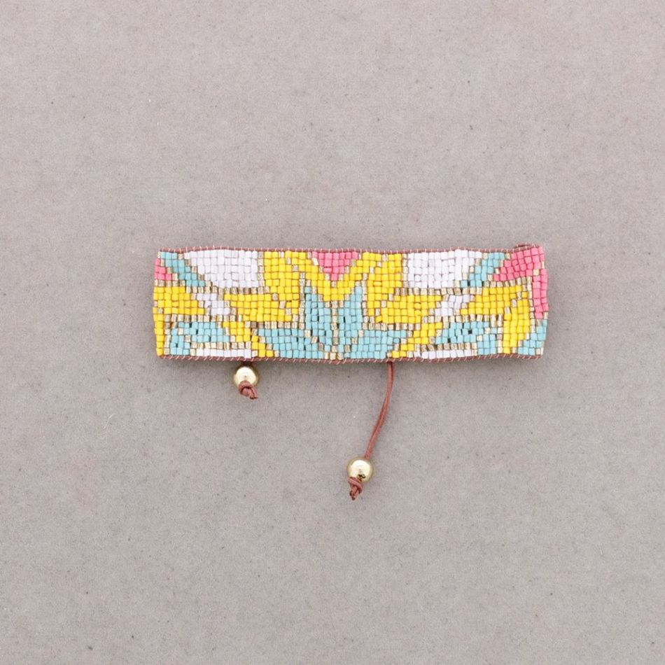 PULSERA ÉTNICA MACRAMÉ ABALORIOS