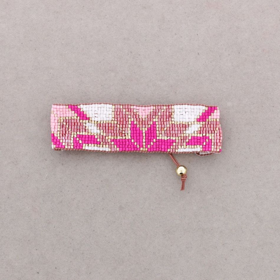 PULSERA ÉTNICA MACRAMÉ ABALORIOS