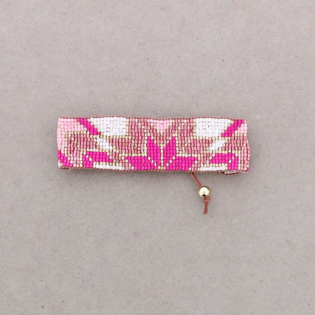 PULSERA ÉTNICA MACRAMÉ ABALORIOS