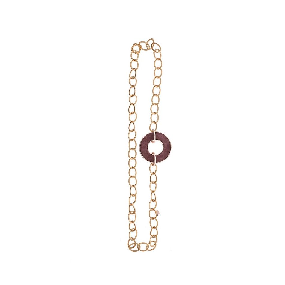 COLLAR LARGO CADENA DÓNUT FORRADO