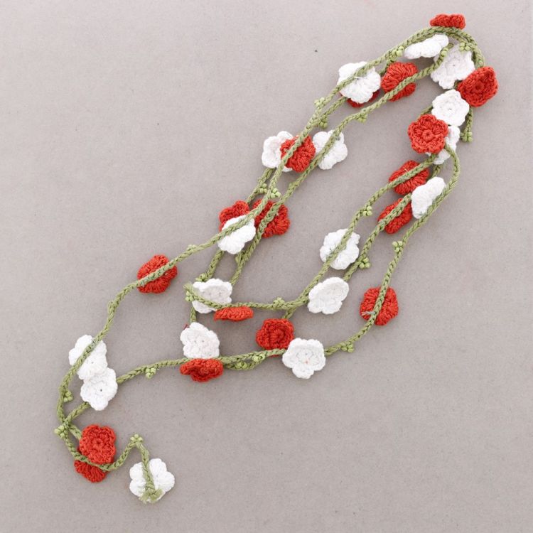 COLLAR LARGO MULTIFUNCIONAL FLORES CROCHET 2