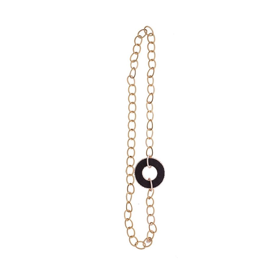 LONG LINED DONUT CHAIN NECKLACE