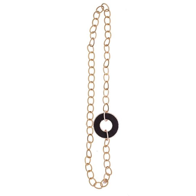 LONG LINED DONUT CHAIN NECKLACE