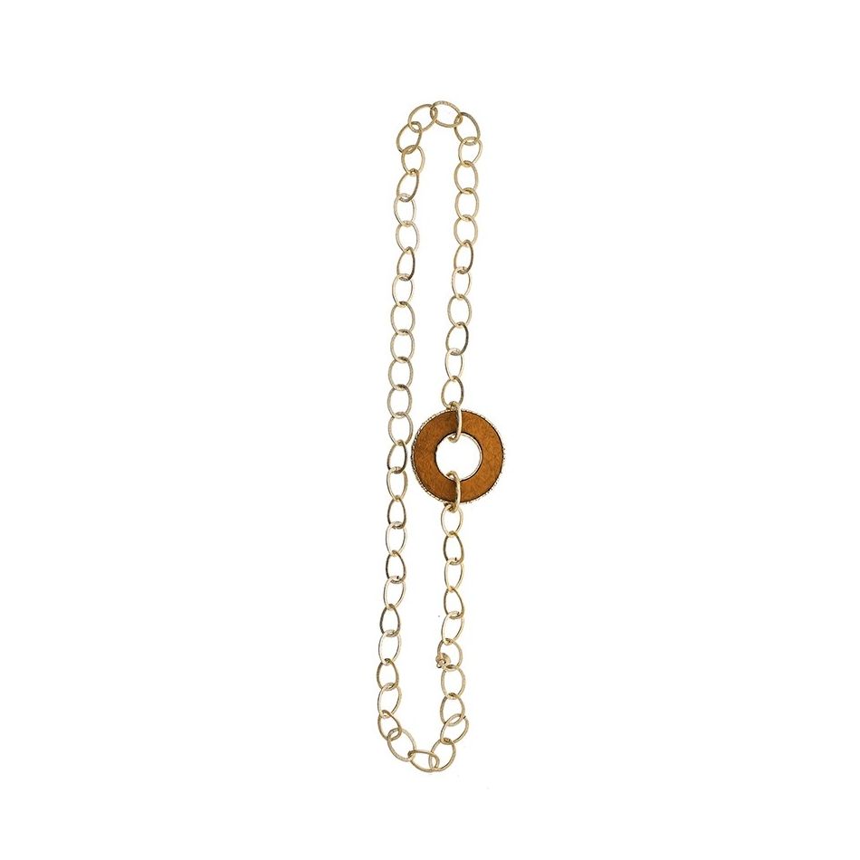 COLLAR LARGO CADENA DÓNUT FORRADO