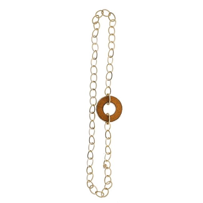COLLAR LARGO CADENA DÓNUT FORRADO