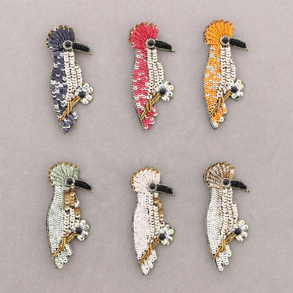 BROCHE PÁJARO LENTEJUELAS