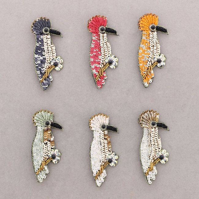 BROCHE PÁJARO LENTEJUELAS