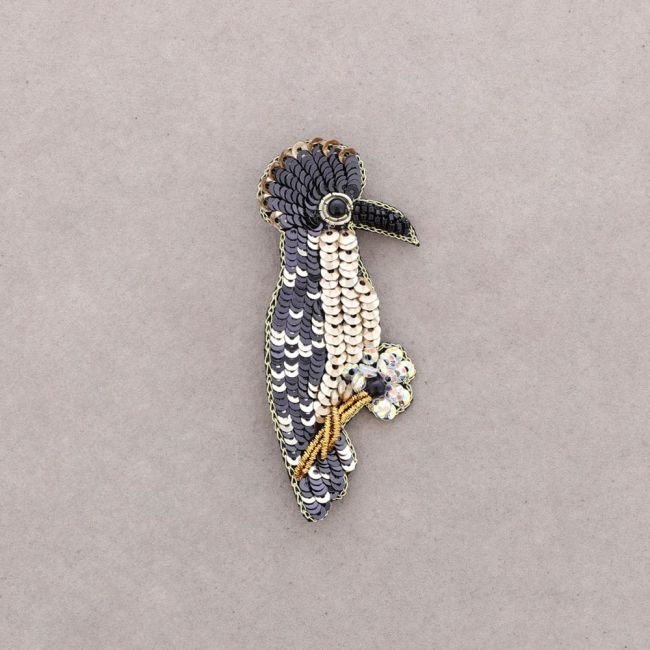 BROCHE PÁJARO LENTEJUELAS
