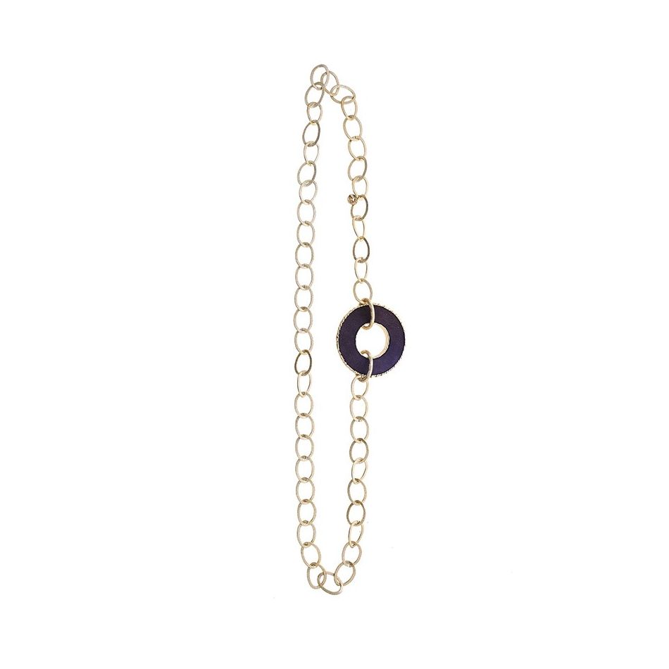 LONG LINED DONUT CHAIN NECKLACE