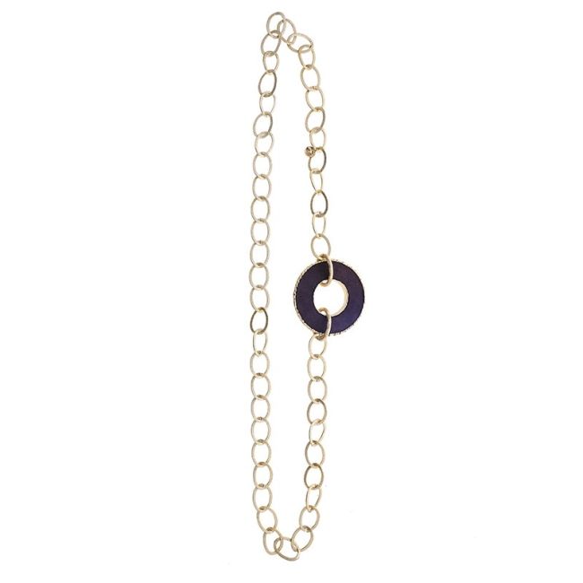 LONG LINED DONUT CHAIN NECKLACE