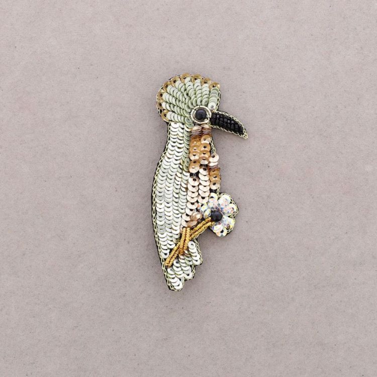 BROCHE PÁJARO LENTEJUELAS