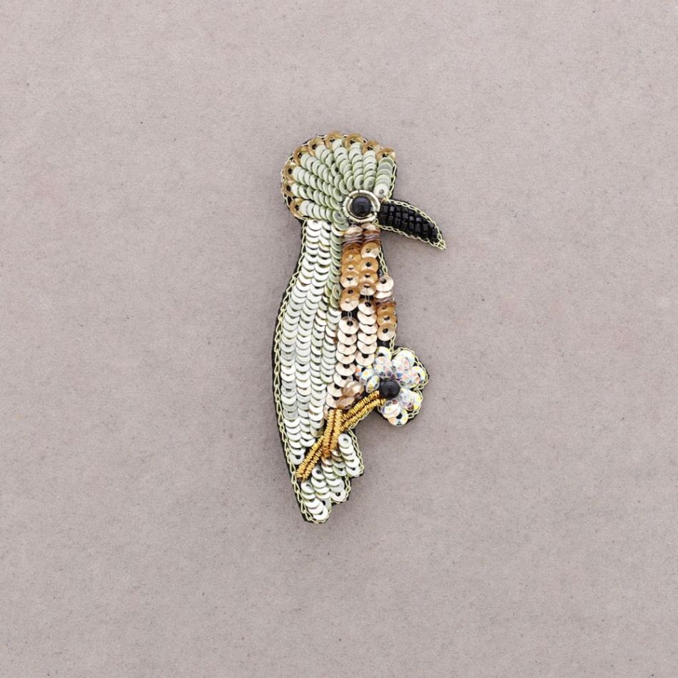 BROCHE PÁJARO LENTEJUELAS