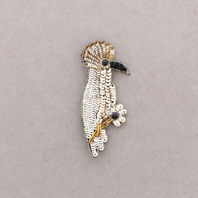 BROCHE PÁJARO LENTEJUELAS