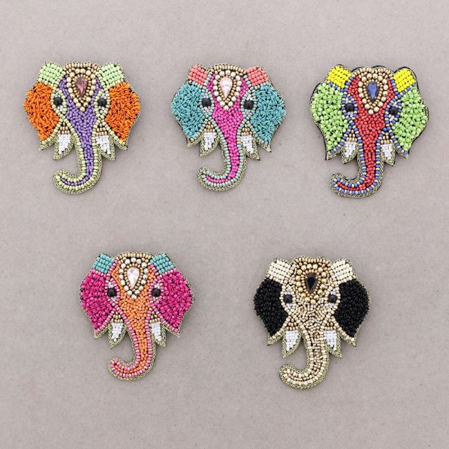 BROCHE ELEFANTE ABALORIOS