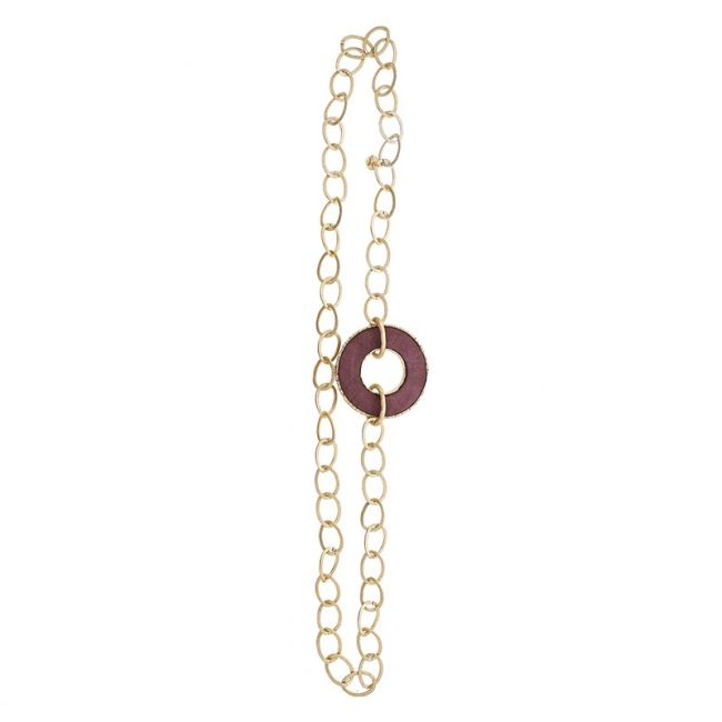 LONG LINED DONUT CHAIN NECKLACE