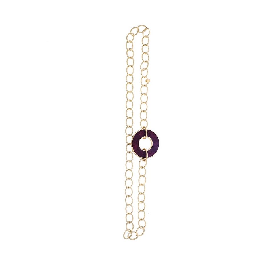 LONG LINED DONUT CHAIN NECKLACE