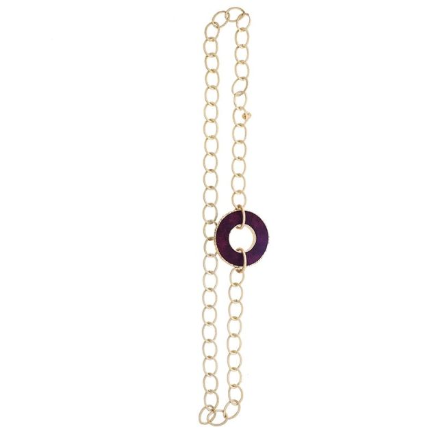 COLLAR LARGO CADENA DÓNUT FORRADO