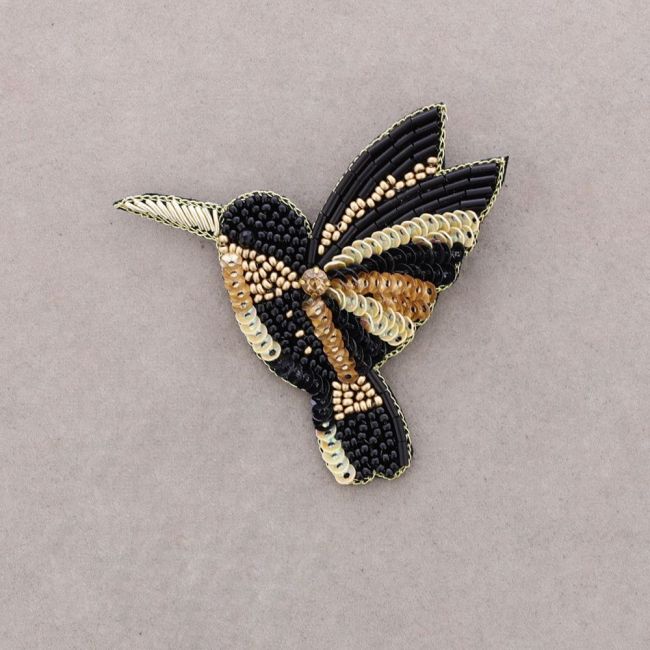 BROCHE PÁJARO ABALORIOS