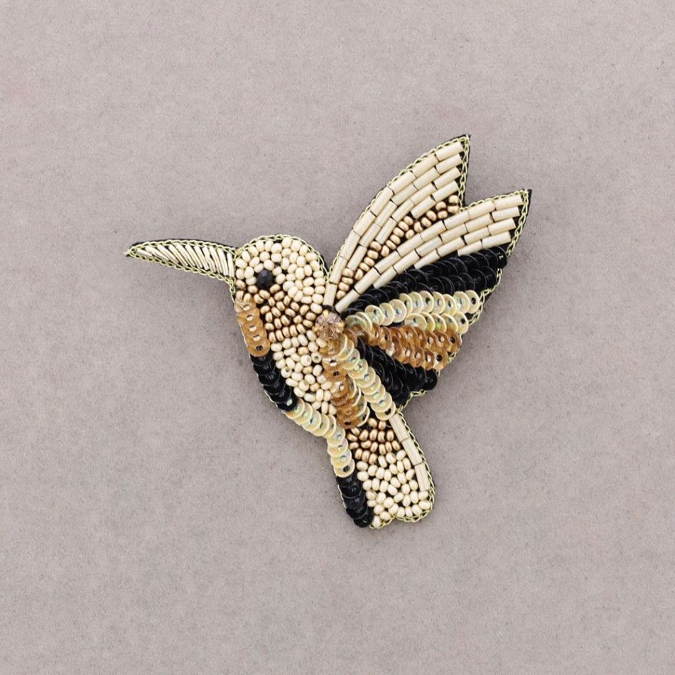 BROCHE PÁJARO ABALORIOS