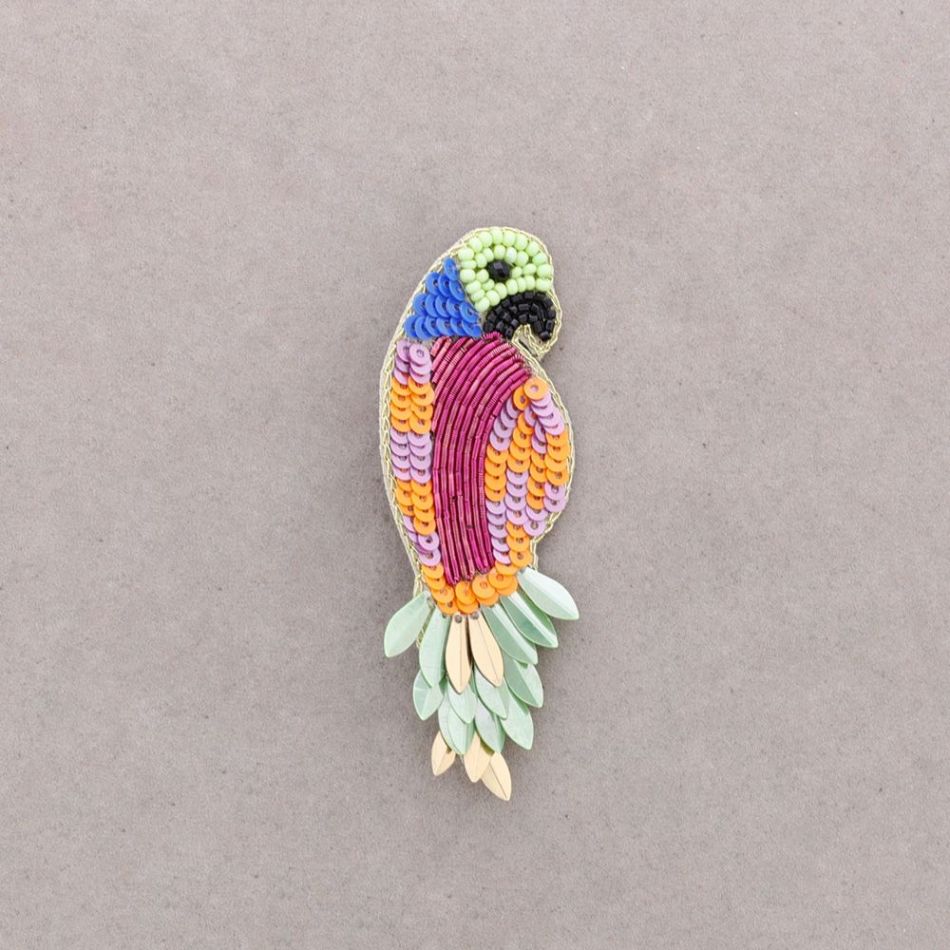 BROCHE PÁJARO LENTEJUELAS