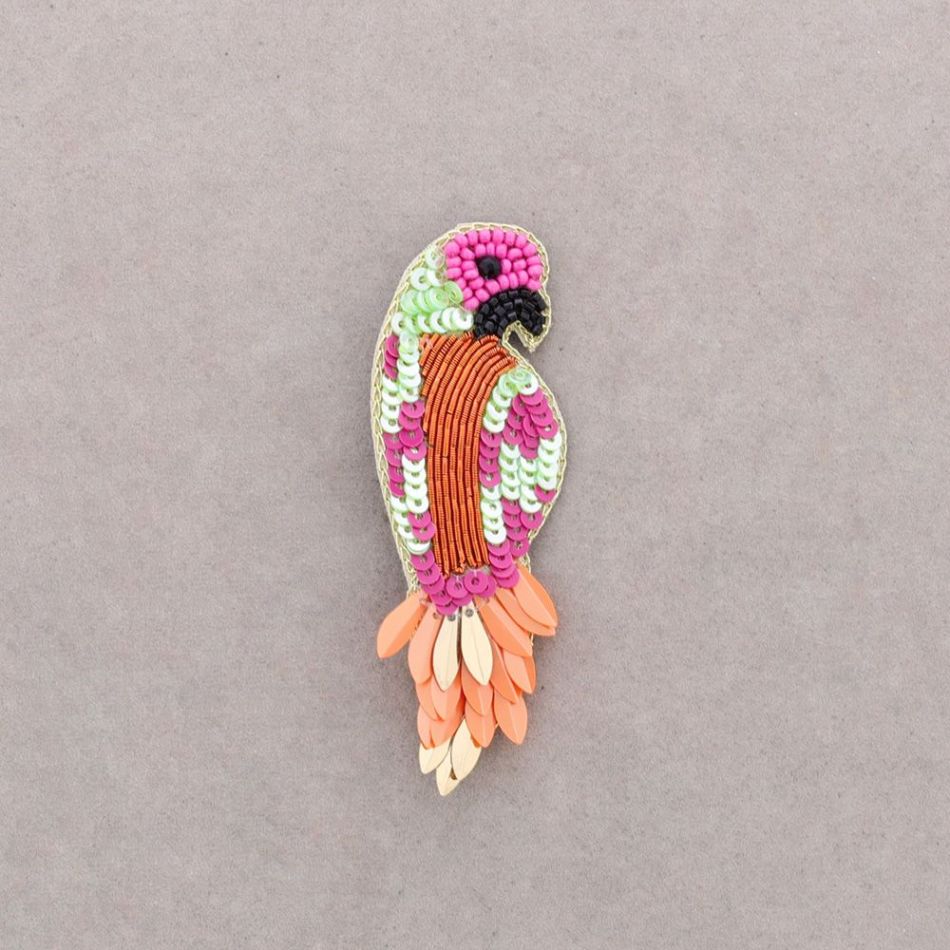 BROCHE PÁJARO LENTEJUELAS