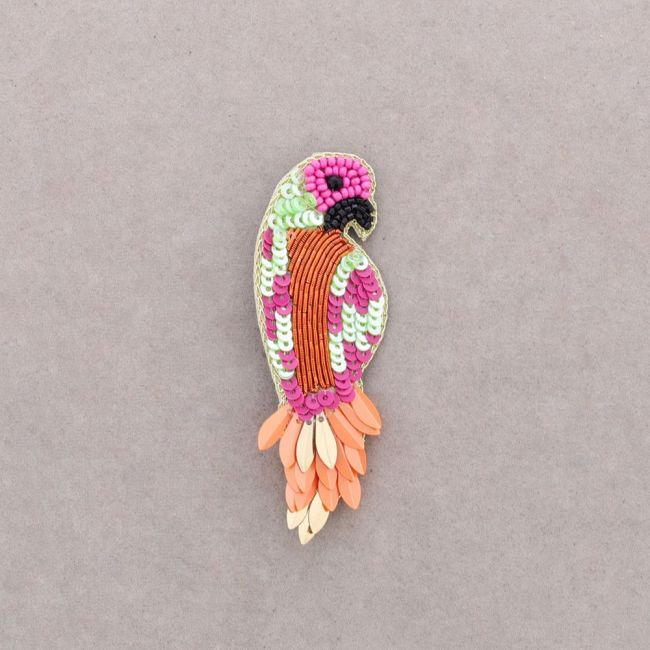 BROCHE PÁJARO LENTEJUELAS