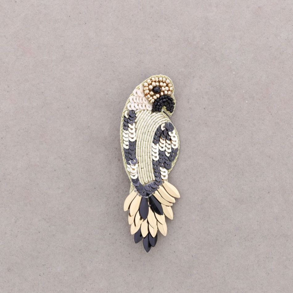 BROCHE PÁJARO LENTEJUELAS