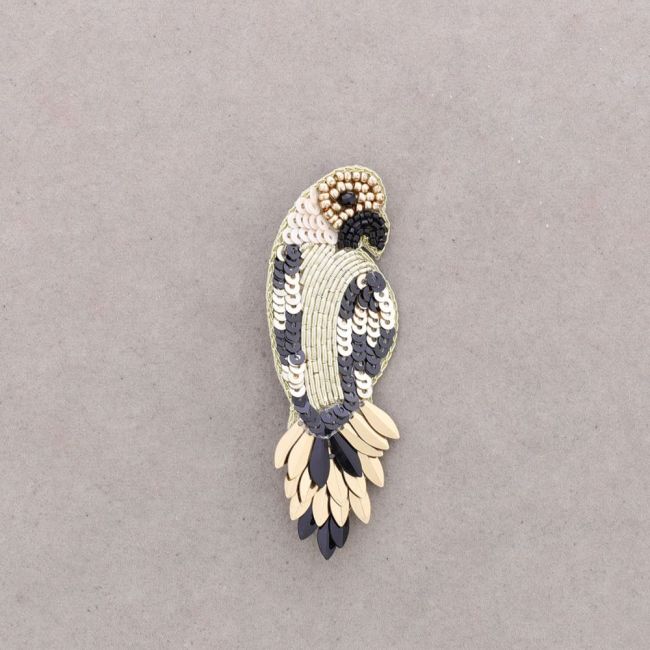 BROCHE PÁJARO LENTEJUELAS