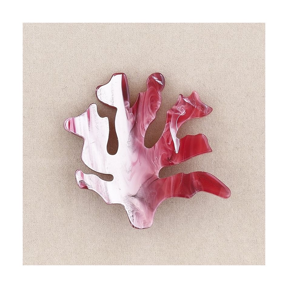 CORAL RESIN BROOCH