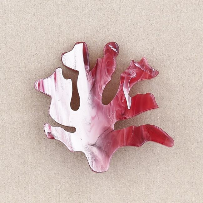 BROCHE CORAL RESINA