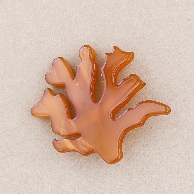 CORAL RESIN BROOCH