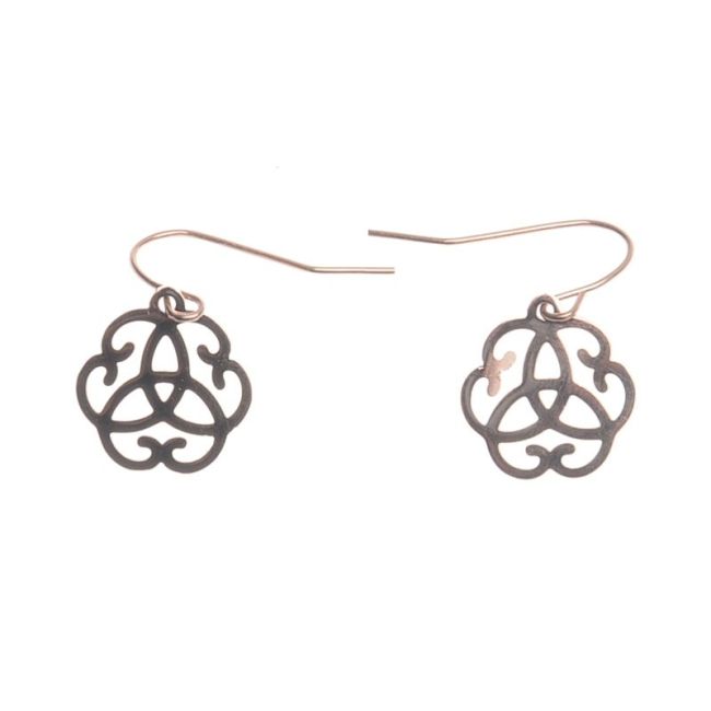 PENDIENTES ACERO FLOR CALADA