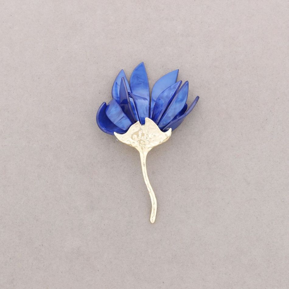 BROCHE FLOR METAL RESINA
