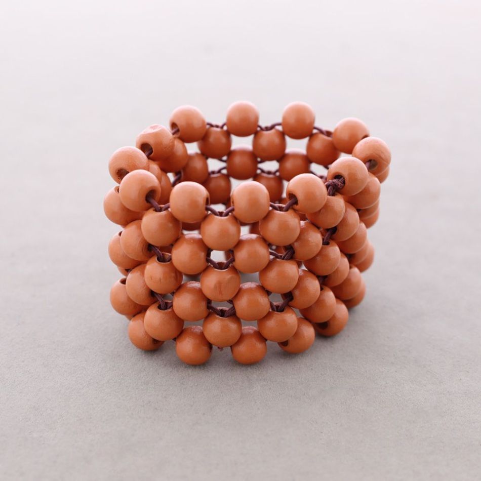 PULSERA ELÁSTICA CUENTAS MADERA