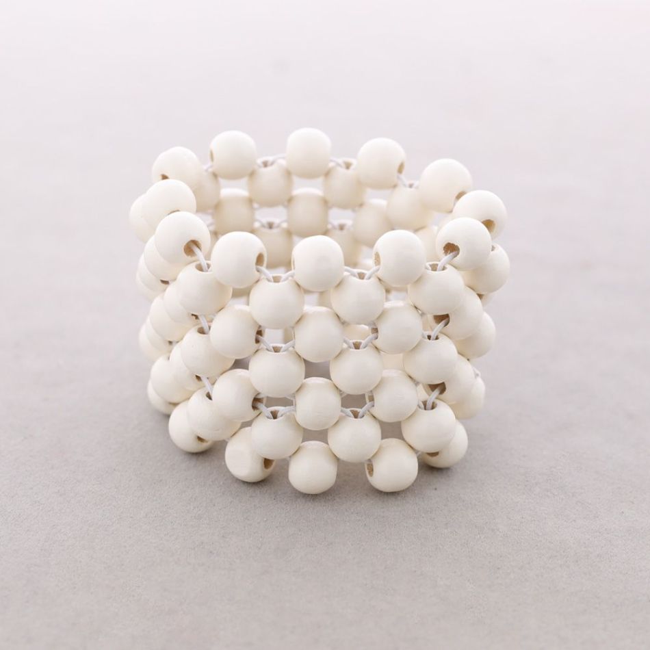 ELASTIC BRACELET WITH WOODEN BEADS