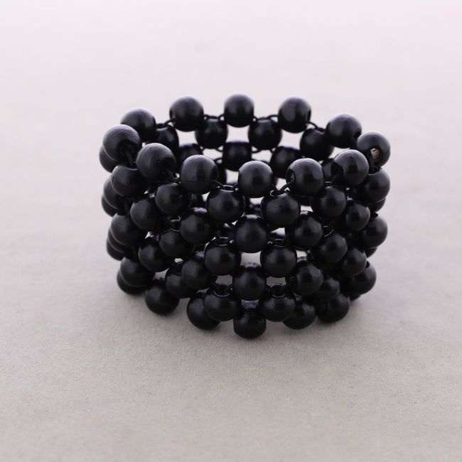 ELASTIC BRACELET WITH WOODEN BEADS