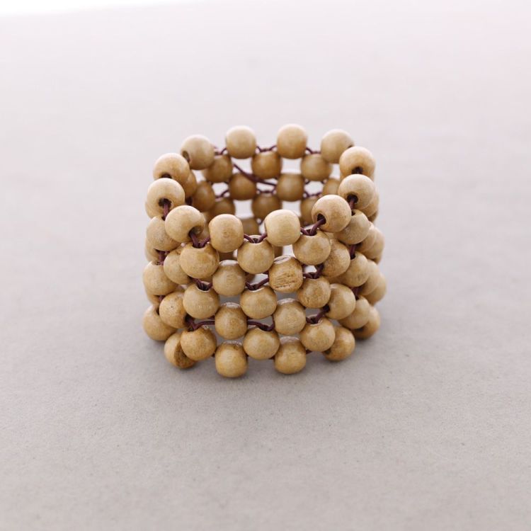 PULSERA ELÁSTICA CUENTAS MADERA 2