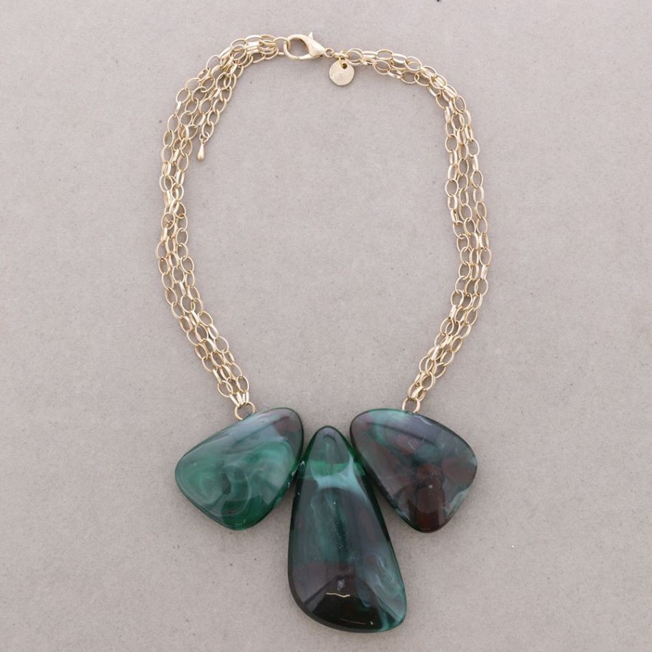RESIN BEADS SHORT NECKLACE
