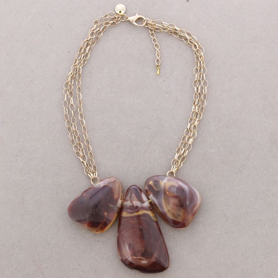 RESIN BEADS SHORT NECKLACE